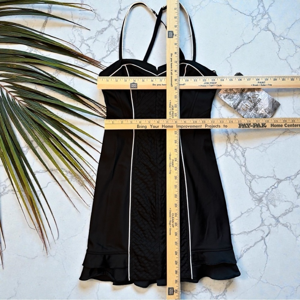 GUESS Los Angeles Y2K Corset-Style Mini Dress – Black (NWT) – Size 1/Small - Picture 5 of 10